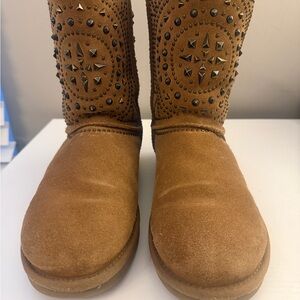 UGG Brown Studded Ankle Boots